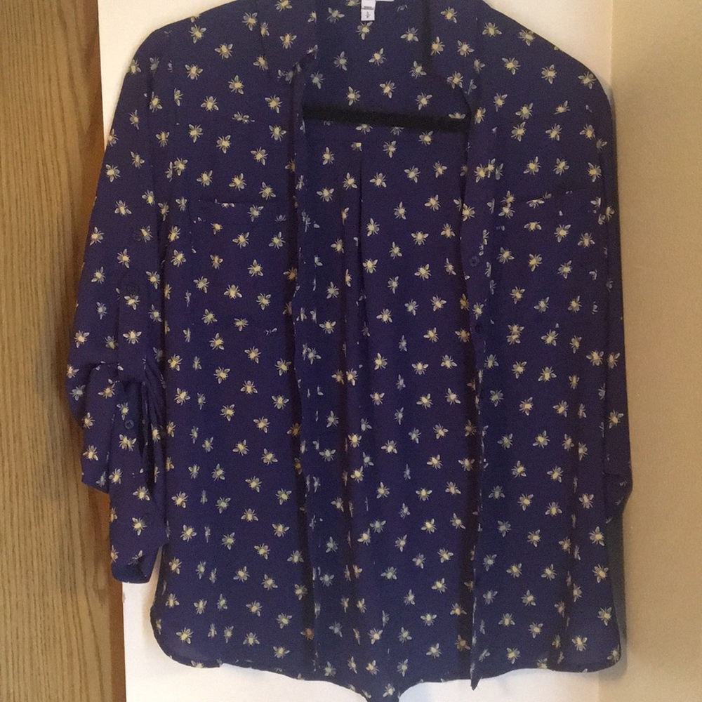 Size small bee pattern portofino express shirt